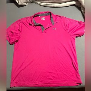 Men’s under armour magenta polo 2xl